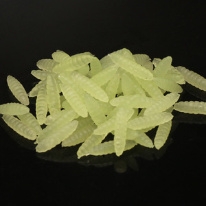 Lombrices de Silicona Suaves de 2.5 cm que Brillan en la Oscuridad, Señuelo Artificial para Pesca en Agua Dulce, Peces Artificiales Tipo Pupa - Product Image 3