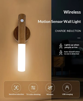 Lampe de nuit portable pour couloir et escalier, lampe de camping USB LED avec détecteur de mouvement, lampe murale à capteur magnétique