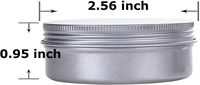 10ml 30ml 50ml 100ml 200ml rond en aluminium cosmétique boîte en fer blanc récipient en métal pour baume à lèvres bougie pilule cheveux cire noir pot en aluminium
