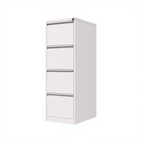 Archivador de Acero de 4 Cajones, Tipo Cajón para Archivos Colgantes A4/FC, Gabinete Metálico para Almacenamiento de Documentos de Oficina