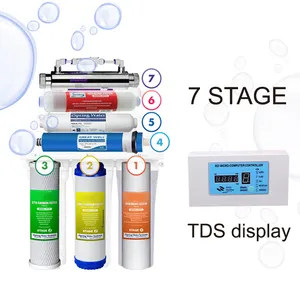 2024 ev kullanımı küçük 75G 7 sahne Uv elektrikli ters Osmosis su filtresi sistemi altında lavabo Ro su saflaştırıcı çin'de