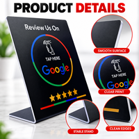 Support de table NFC Google Review Card pour avis clients et évaluations cinq étoiles – Affichage marketing pour entreprises