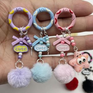 Colorful Plush Handmade Keychain Phone Strap DIY Letter Blind <b>Box</b> Cute Bead Pendant for Women Jewelry Bag Accessories <b>Gift</b> - Product Image 2