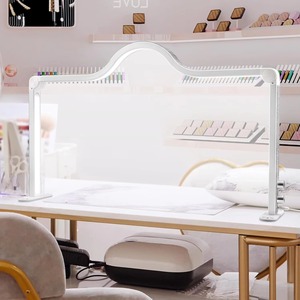 Lampe à ongles demi-lune 48W pour salon de beauté, extension de cils, lumière d'appoint de bureau avec interrupteur à bouton, lampe à ongles pliable LED demi-lune - Product Image 2