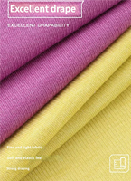 Tissu côtelé en maille pour vêtements féminins, robes, vêtements de détente, 67% polyester, 27% rayonne, 6% élasthanne, 250 GSM, tissu côtelé élastique