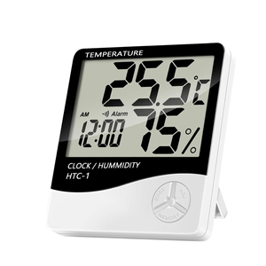 Termómetro e Higrómetro Digital de Pantalla Grande para Interiores, con Temperatura Máxima/Mínima y Visualización de la Hora - Product Image 1