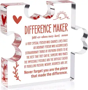 อะคริลิคไม่สม่ําเสมอตกแต่งป้ายตารางของขวัญขอบคุณความแตกต่าง Maker ของขวัญสําหรับผู้นําเจ้านายพนักงานพนักงานที่ดีที่สุดแม่ Mentor