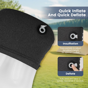 Lightweight Ergonomic Ultralight Inflatable Camping <strong>Pillow</strong> with Removable Cover Waterproof Washable for Hiking and Camping - Product Image 2
