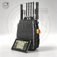 Système de surveillance du spectre RF portable, réseau de 9 antennes, boîtier robuste, terminal de contrôle par tablette, sac à dos pour la surveillance de l'espace aérien, OEM, 2 km