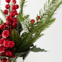 Baies de Noël artificielles en plastique et mousse pour la décoration de la maison, du salon, des fleurs, des baies de houx, décorations du Nouvel An