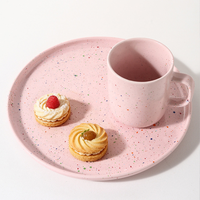 Vaisselle en céramique style nordique effet éclaboussures de peinture, bols, assiettes, tasses et soucoupes en porcelaine pour mariages, fêtes à domicile et cadeaux – Vente chaude