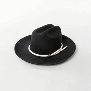 Wholesale Vintage Femme Unisex Women Cowboy Felt Hat Wholesale Wide Brim 100% Wool Felt Fedora Hats - Product Image 2