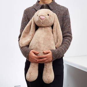 Jouets en peluche lapins timides à longues oreilles lestés, vente en gros d'usine - Product Image 1