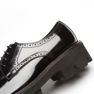 Zapatos de Cuero Transpirables para Hombre, Última Moda, Negros Brillantes, Formales de Negocios, Modernos, Otoñales, Impermeables y Antideslizantes - Product Image 4