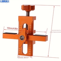 Gabarit d'installation de portes d'armoires pour le travail du bois, outil de perçage et de positionnement rapide 2-en-1 pour panneaux de porte avec dispositif de rebond
