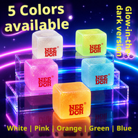 Needoh Squishy Needoh Luminous Pinch Box Jouet de décompression à rebond lent 5 couleurs au choix Aurora Ice Cube Outil utile pour