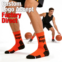Chaussettes de basketball Compression Elite Crew respirantes, anti-humidité, pour jeunes, motif 3D, lettres personnalisées, pour matchs d'équipes professionnelles, semelle en tissu éponge