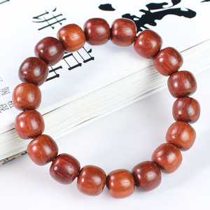 Redwood <b>Bracelet</b> 11x12mm Barrel Beads Unisex Everyday Wear - Product Image 2