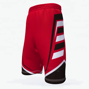 Cheap sublimation blank case tropical custom youth pattern basketball set uniform shorts design color red and black - Product Image 2