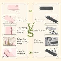 Porte-pinceau de maquillage de voyage sac de pinceau de maquillage portable en silicone avec trous d'air sac organisateur cosmétique doux et étanche