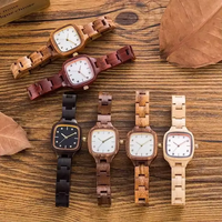 Mini Lady Japanese Quartz Mouvement Montres en bois pur Élégantes montres écologiques multi-couleurs