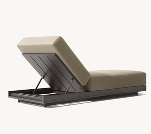 Sassanid Recién llegado Patio al aire libre Juegos de jardín Hotel Resort Hecho a mano Metal arquitectónico Santos Aluminio Chaise - Product Image 3