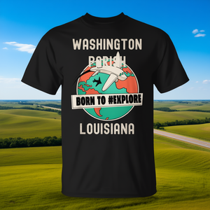 Camiseta de Washington Parish Louisiana Born To Explore Travel Lover - Product Image 3