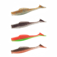 Leurre souple en forme de ver, simulé pour la pêche au brochet, au bar, au blanc-bar, au carpe argenté, au perche, 6,5 g/10 cm/1 pièce, queue en forme de pagaie, vente en gros