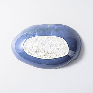 Design Durável Vajilla De Porcelana Vajilla Azul Porcelana Louça Turquia Seafood Oval Peixe Frango Prato De Servir - Product Image 6