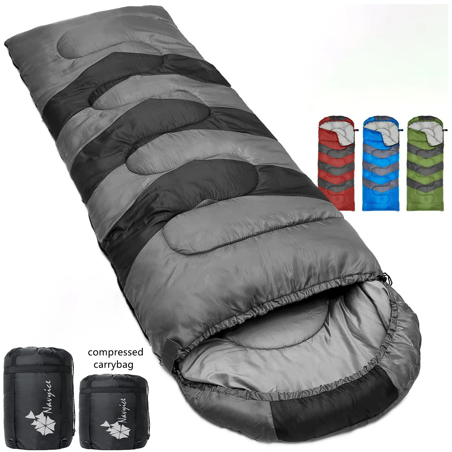 Lightweight Warm Hiking Sleeping Bag Washable Sleeping Bag Camping Sleeping Sack for Adults & Kids Travelling