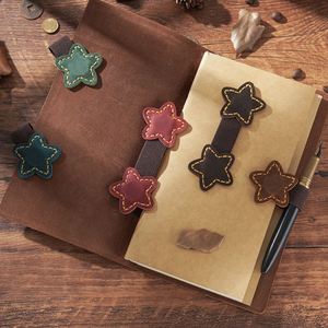 Genuine Leather Book Clips Magnetic <b>Bookmark</b> Star Shaped Book Page Holder Multi-functional Magnetic Clip for Money Towel - Product Image 1