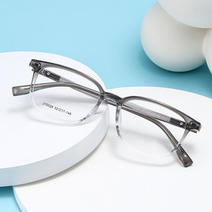 Montures de lunettes carrées Gtp J10028 pour hommes, légères, monture complète, verres Tr90 Ac, 52 17 146 - Product Image 1