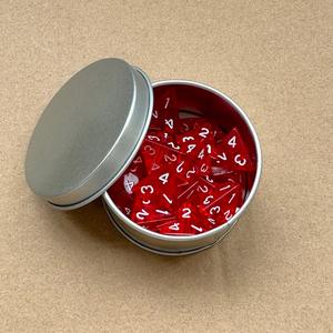 25 pièces par boîte en métal triangle unique donjon et dragon rpg <span class=keywords><strong>dés</strong></span> acryliques sur mesure 1-<span class=keywords><strong>4</strong></span> chiffres <span class=keywords><strong>4</strong></span> visages <span class=keywords><strong>dés</strong></span> face - Product Image 5