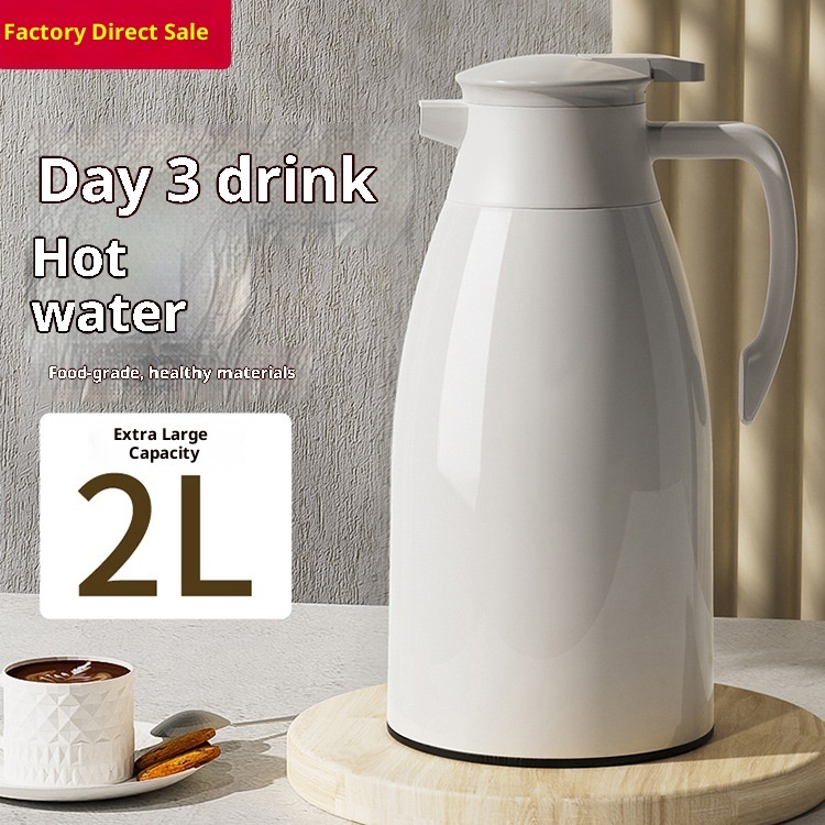 Glass Vacuum Thermos Water Kettle 24-36 Hours Thermal Insulation Portable Modern Large Capacity Boiling Water Safe Home Office view 2