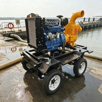 Unité de pompage d'eau diesel, 300 mètres cubes - 2000 mètres cubes, contrôle des inondations urbaines, irrigation des terres agricoles