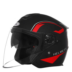 <span class=keywords><strong>Cascos</strong></span> <span class=keywords><strong>de</strong></span> Motocicleta con Doble Visera Aprobados por el DOT, Casco <span class=keywords><strong>de</strong></span> Motocicleta Abierto 3/4 para Hombres y Mujeres Adultos - Product Image 1