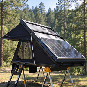 Tente de toit imperméable pour 1-2 personnes, tente de camping sur toit de voiture, grande tente de toit avec espace intérieur, tente de toit en aluminium - Product Image 6