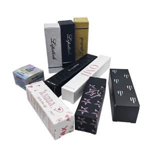 Boîtes en papier noires personnalisées avec logo pour tubes de gloss à lèvres vides – Vente en gros - Product Image 6