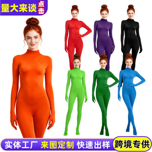 Combinaison Zentai Mango pour femme, intégrale, en soie de lait, avec mains et pieds intégrés, couleur unie, costume de performance - Product Image 4