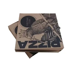 Caja de cartón corrugada para pizza, embalaje para alimentos