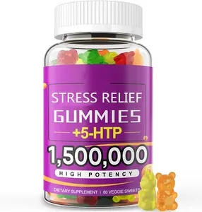 Özel etiket stres giderici Gummies zengin yağ asitleri 3 6 9 yüksek potens Herbalsupplement kaslar için eklemler Relax sakin