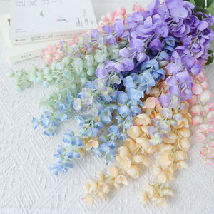 Flor Artificial de Locustillo de Seda Simulada, Decoración para Bodas y Hogar, Tela Suave Realista, Rama de 3 Puntas - Product Image 1
