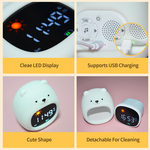 Zonsopganglamp Wekker Wake-up Light Slaapmiddel Soother 6 White Noise Sound Machines Elektronische bureauklok Kalenders voor kinderen - Product Image 6