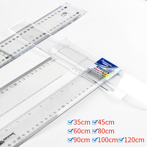 Regla de Dibujo en Forma de T, de Plástico, 45cm/60cm/90cm/100cm/120cm, Herramientas de Dibujo Profesionales para Construcción y <span class=keywords><strong>Arquitectura</strong></span> - Product Image 1