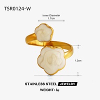 Tourbillon Défilement Ouvert 18K Plaqué Or Acier Inoxydable Incurvé Vague Spirale Bande Réglable Bijoux Anneaux pour Femmes