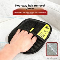 Gant réutilisable pour enlever les poils d'animaux sur les vêtements et les tissus d'ameublement, grande taille avec surface de brosse bidirectionnelle