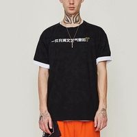 T-shirt à double couche Design personnalisé Look tendance Mode Hommes T-shirts Impression personnalisée logo Vente en gros
