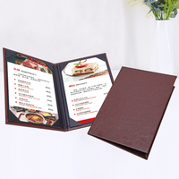 Porte-documents A4 en cuir pour activités professionnelles, réunions, signature de documents, porte-menu de restaurant avec LOGO