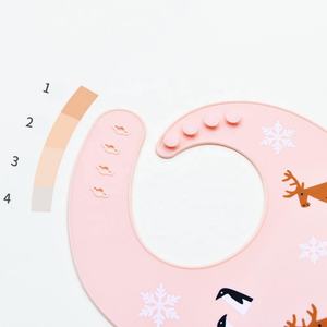 Lebensmittel qualität Silikon Baby Lätzchen Wasserdichte Säuglings ernährung Lätzchen BPA Free Kleinkind Silikon Lätzchen Mit Food Catcher - Product Image 5