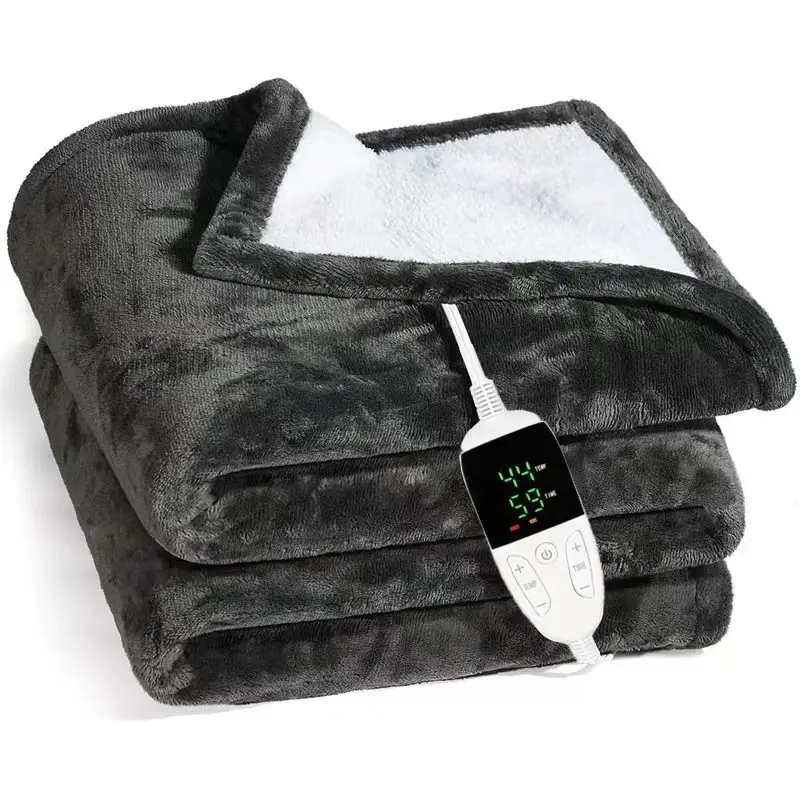 Couverture chauffante sûre, plaid électrique, couverture chauffante confortable, lavable, portable, couvertures électriques pour l'hiver